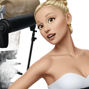 blonde girl with earrings sticker