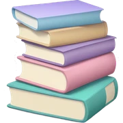 Pastel book stack sticker