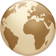 Beige globe sticker