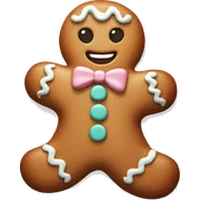Pastel gingerbread man sticker