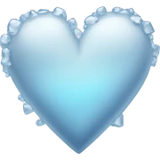White Icy heart sticker
