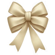 cream bow sticker
