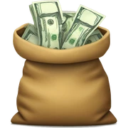 bag with money sticker