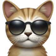 Cat with sunglasses sticker