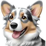 Blue Merle welsh corgi sticker