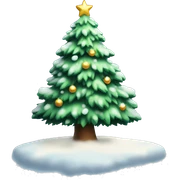 Snowy Christmas tree sticker