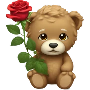 Roses with teddy sticker