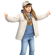 casual denim style girl sticker