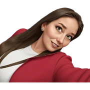 realistic portrait of girl sticker