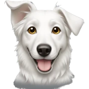 white dog sticker