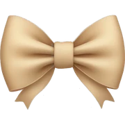 Beige bow sticker