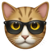 Cat with sunglasses sticker
