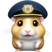 Police hamster sticker