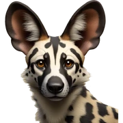 african wild dog sticker