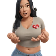 sassy girl with denim style sticker
