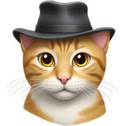 Cat wearing a hat sticker
