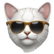 Cat with sunglasses sticker