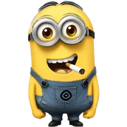 Minion with a cigarette sticker