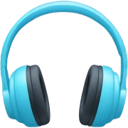 Light blue headphones sticker