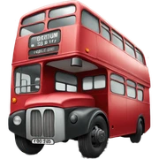 English red bus  sticker