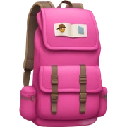 pink hiking book bag sticker