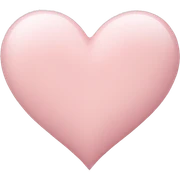 Light pink heart, powder pink shade sticker