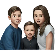 happy boys with long hair sticker