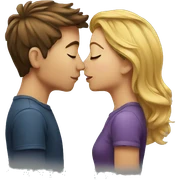 kissing sticker