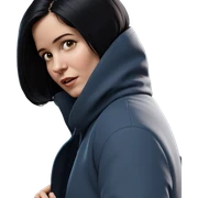 realistic portrait of girl sticker