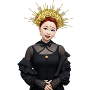 redhead in black dress sticker