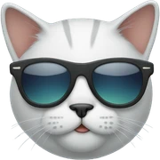 Cat with sunglasses sticker