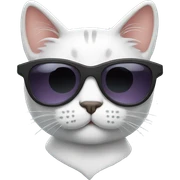 Cat with sunglasses sticker