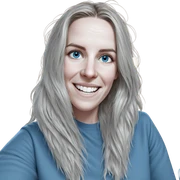 smiling girl with blue eyes sticker