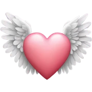 Heart with angel wings  sticker