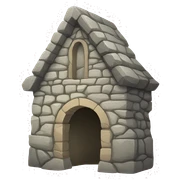 medieval stone quary building sticker