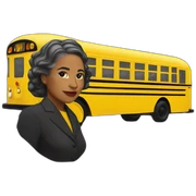 black rosa parks with yellow bus in background sticker