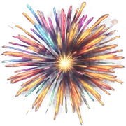 Fireworks in the sky shining sticker