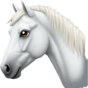 White horse sticker