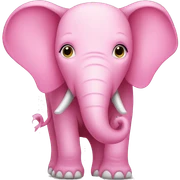 Pink elephant  sticker