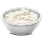 Bowl of dried yogurt  sticker