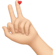 Kissing hand sticker
