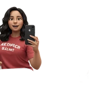 girl taking selfie indoors sticker