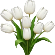 white tulip bouquet  sticker