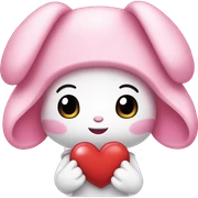 My melody with heart sticker
