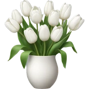 White tulips sticker