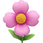 Pink flower  sticker
