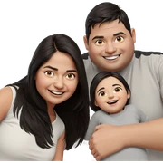 happy family moment together sticker