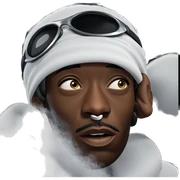 dark-skinned male in goggles sticker