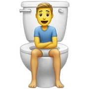 guy on the toilet sticker