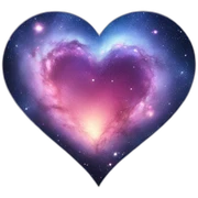 galaxy heart sticker